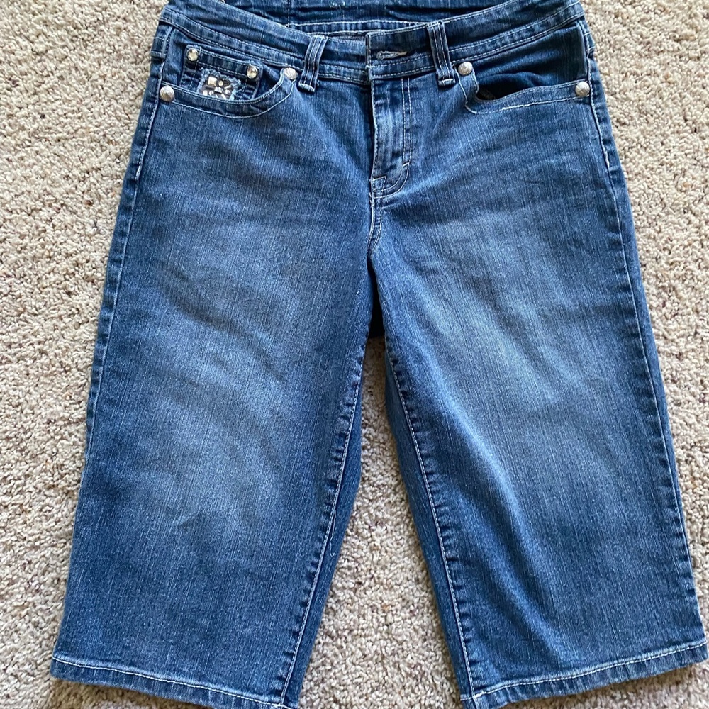 Style &’Company Glitzy Bermuda Jean Shorts Sz6